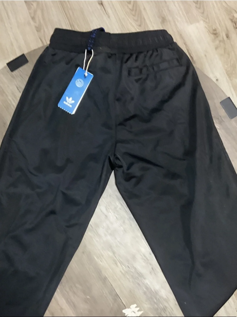 adidas Black Track Sweatpants with Zipper Pockets